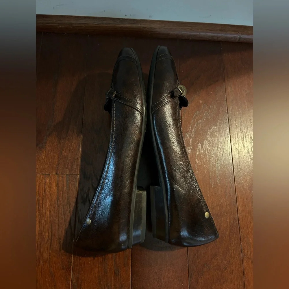 Paul Green brown leather flat UK 6 US 8 excellent condition 1/2” heel - Picture 5 of 11